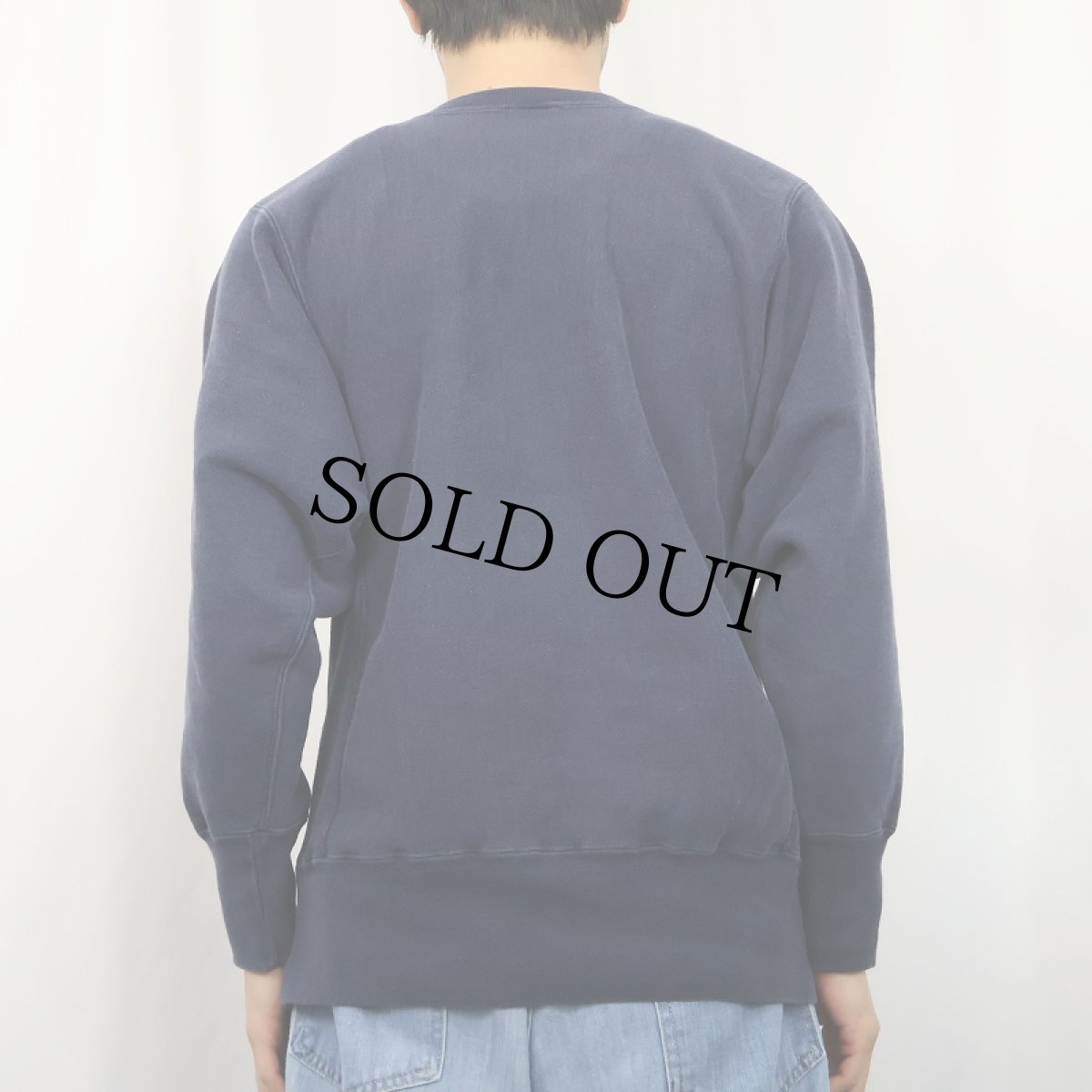 画像3: 90's Champion REVERSE WEAVE "NOTRE DAME" プリントスウェット NAVY (3)