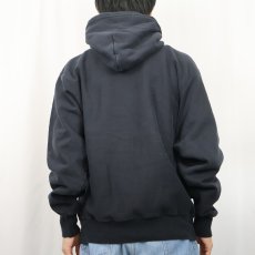 画像3: Champion PREMIUM REVERE WEAVE 目無し スウェットフーディー BLACK M (3)
