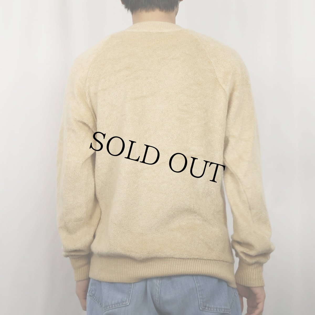 画像3: 70〜80's Troy Hill USA製 Vネック パイルニットセーター (3)