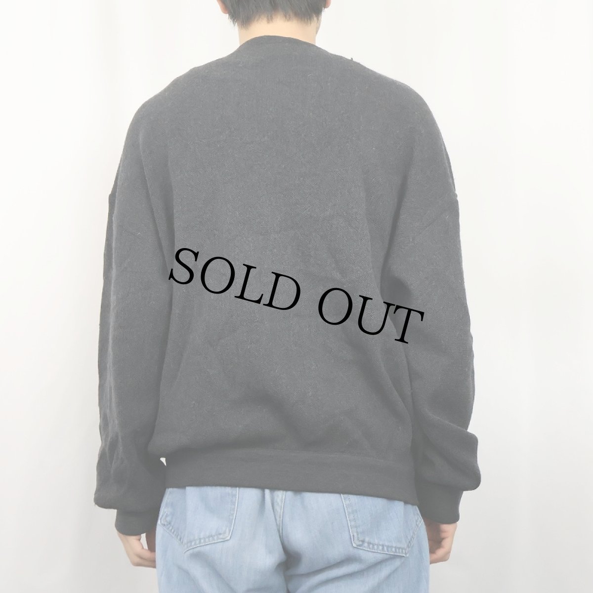 画像3: 90's LACOSTE FRANCE製 ロゴ刺繍 ウールニットカーディガン GRAY SIZE6 (3)