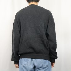 画像3: 90's LACOSTE FRANCE製 ロゴ刺繍 ウールニットカーディガン GRAY SIZE6 (3)