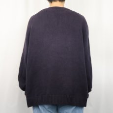 画像3: LANDS' END Vネック コットンニットセーター XL (3)