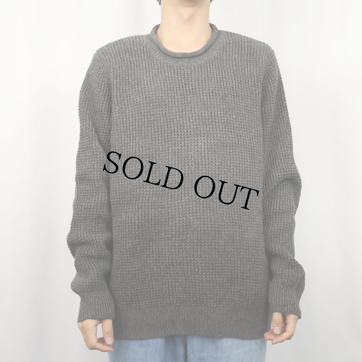 画像2: L.L.Bean ロールネック コットンニットセーター L (2)