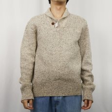 画像2: 70〜80's Eddie Bauer ショールカラー ウールニットセーター S (2)