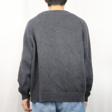 画像3: LANDS' END Vネック コットンニットセーター XL (3)