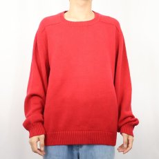 画像2: 90's LANDS' END USA製 コットンニットセーター L (2)