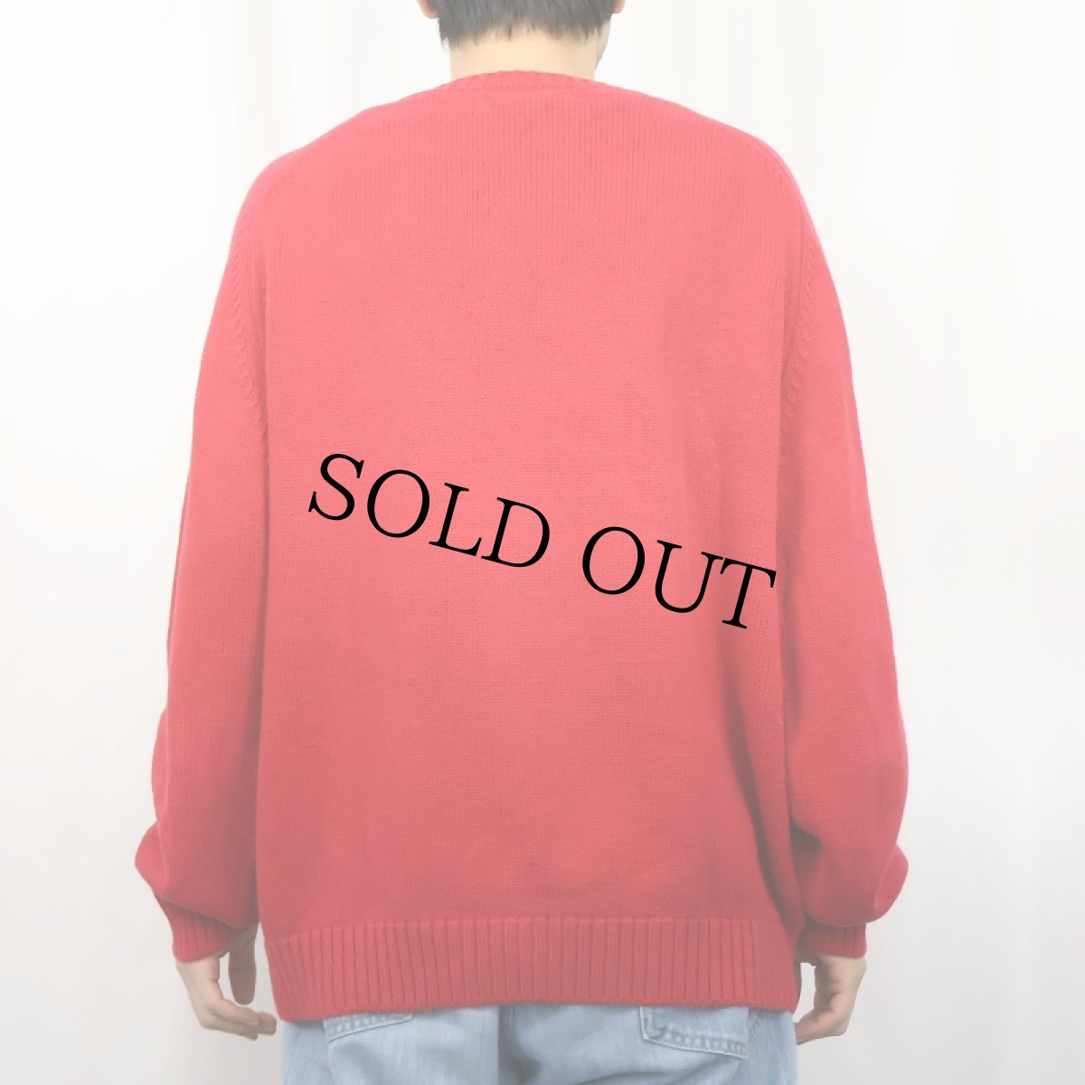 画像3: 90's LANDS' END USA製 コットンニットセーター L (3)