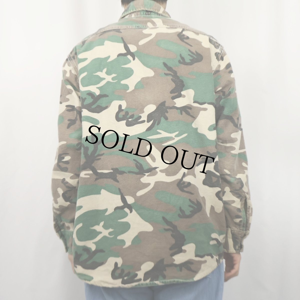 画像3: 80's DEERSKIN USA製 リアルツリーカモ柄 シャモアクロスシャツ (3)