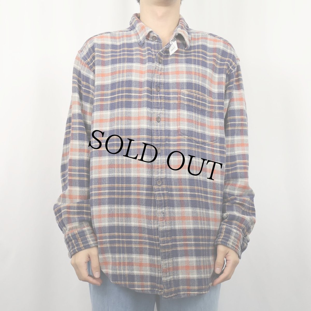 画像2: 90's J.CREW チェック柄 ヘビーネルシャツ L (2)