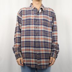 画像2: 90's J.CREW チェック柄 ヘビーネルシャツ L (2)