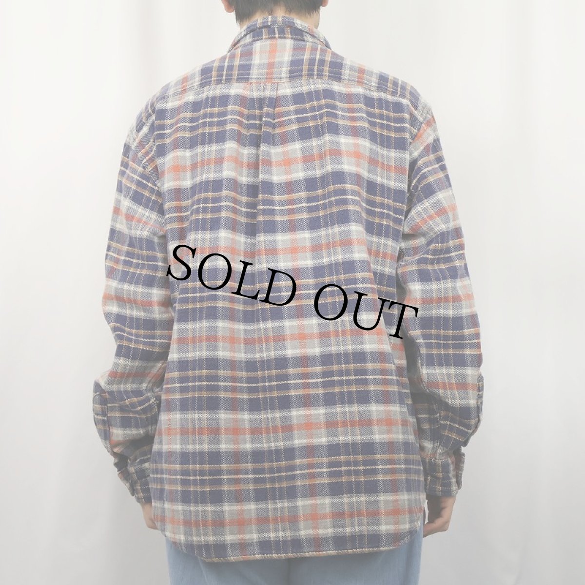 画像3: 90's J.CREW チェック柄 ヘビーネルシャツ L (3)