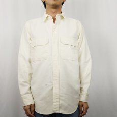 画像2: 80's Woolrich USA製 シャモアクロスシャツ M (2)