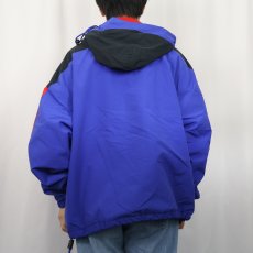 画像3: 90's GAP TAIWAN製 裏フリース ナイロンアノラックパーカー XL (3)