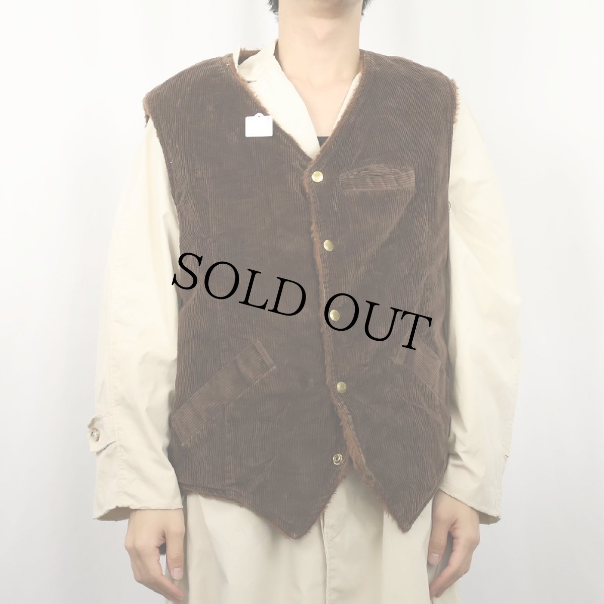 画像3: 裏ボア コーデュロイベスト (3)