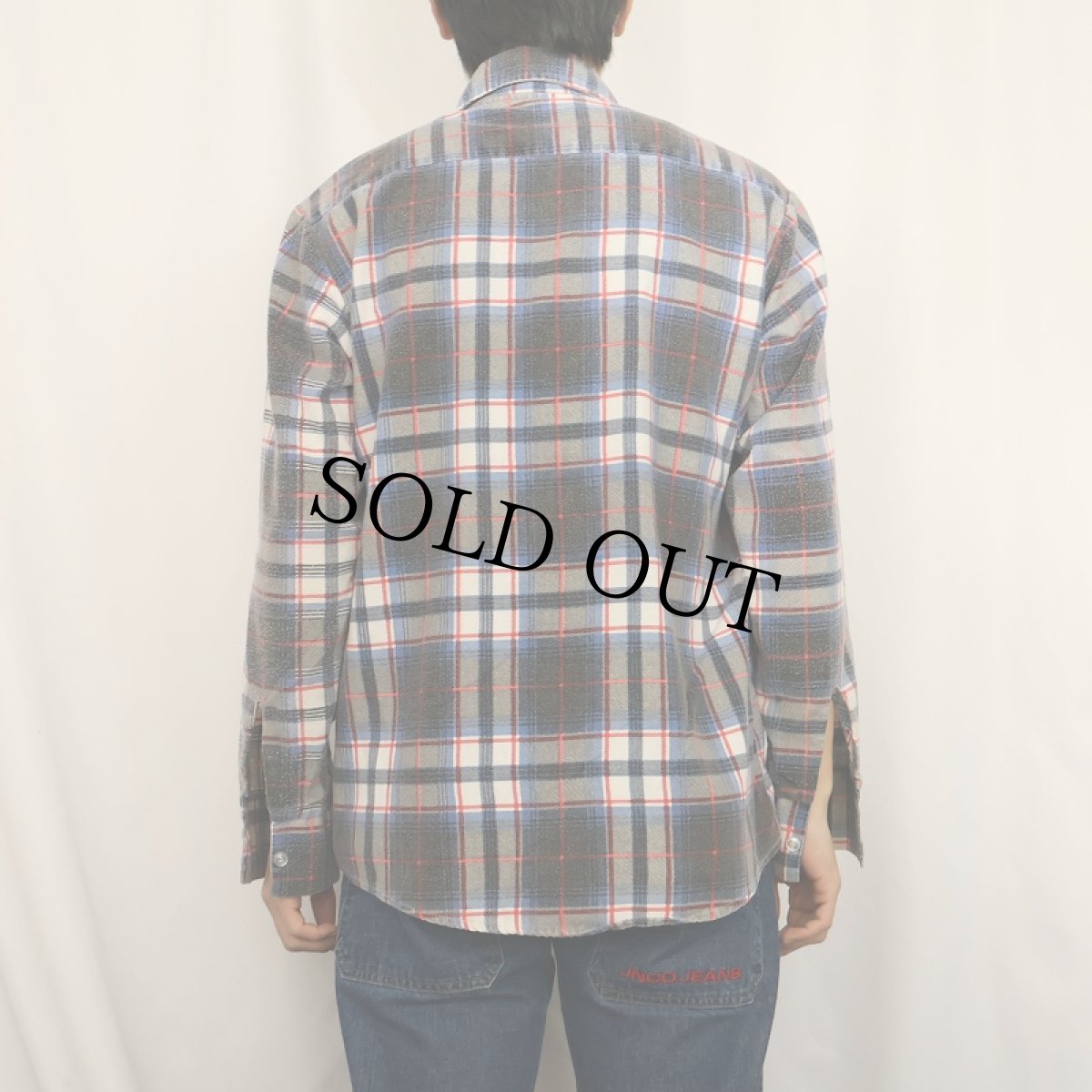 画像3: 70〜80's Prest-Rite チェック柄 プリントネルシャツ (3)