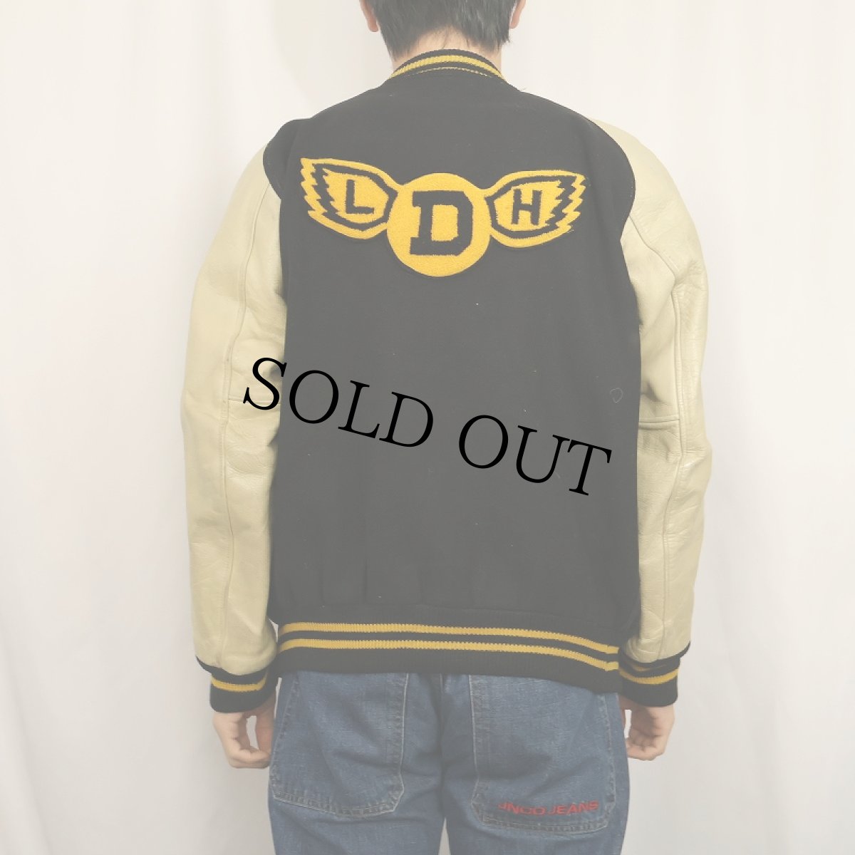 画像3: 70's Quality Knitting Co. ワッペン付き ウール×レザースタジャン (3)