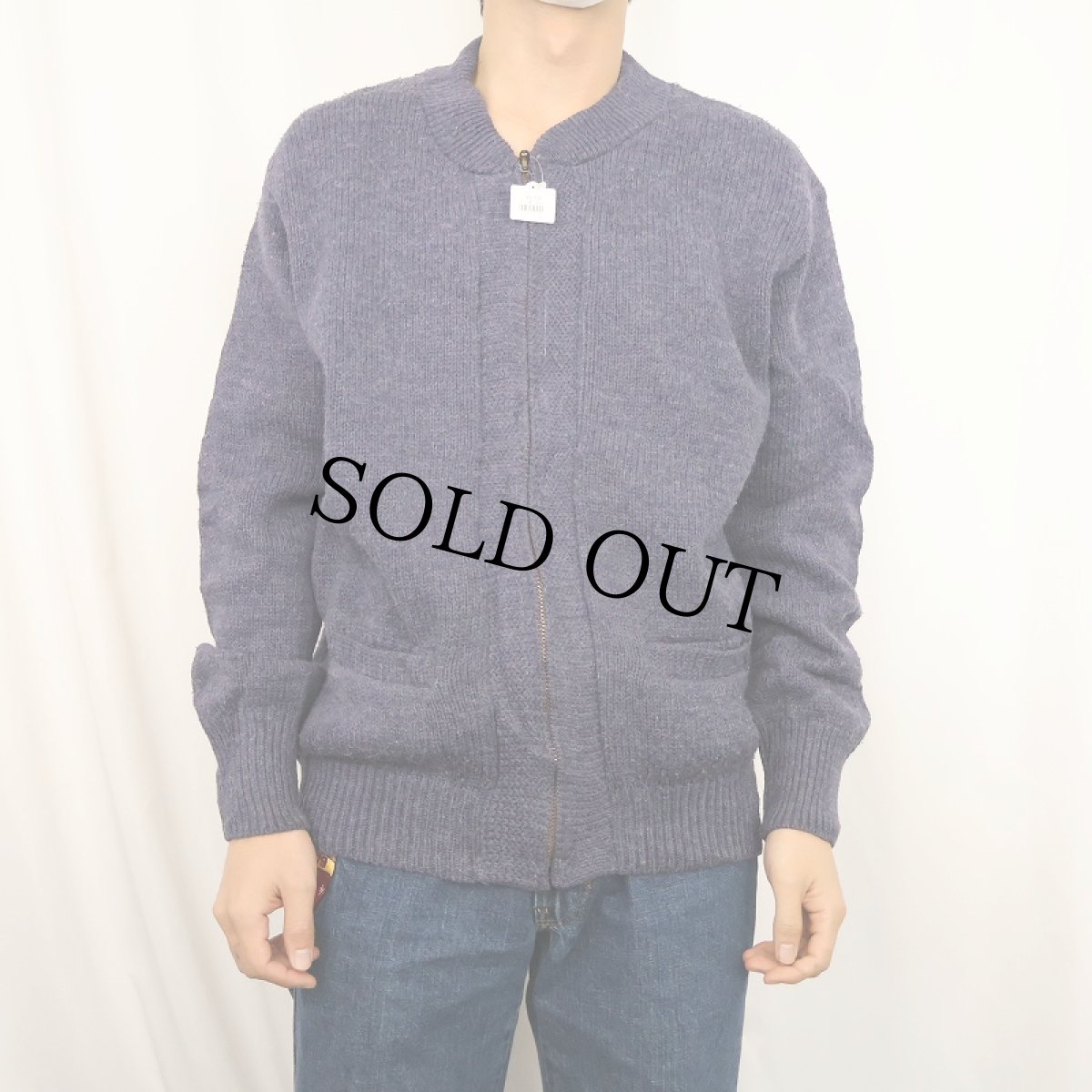 画像2: 60〜70's ニットジップジャケット (2)