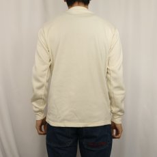 画像3: 80's Patagonia USA製 "capilene" ロゴ刺繡 ヘンリーネック フリースロンT M (3)