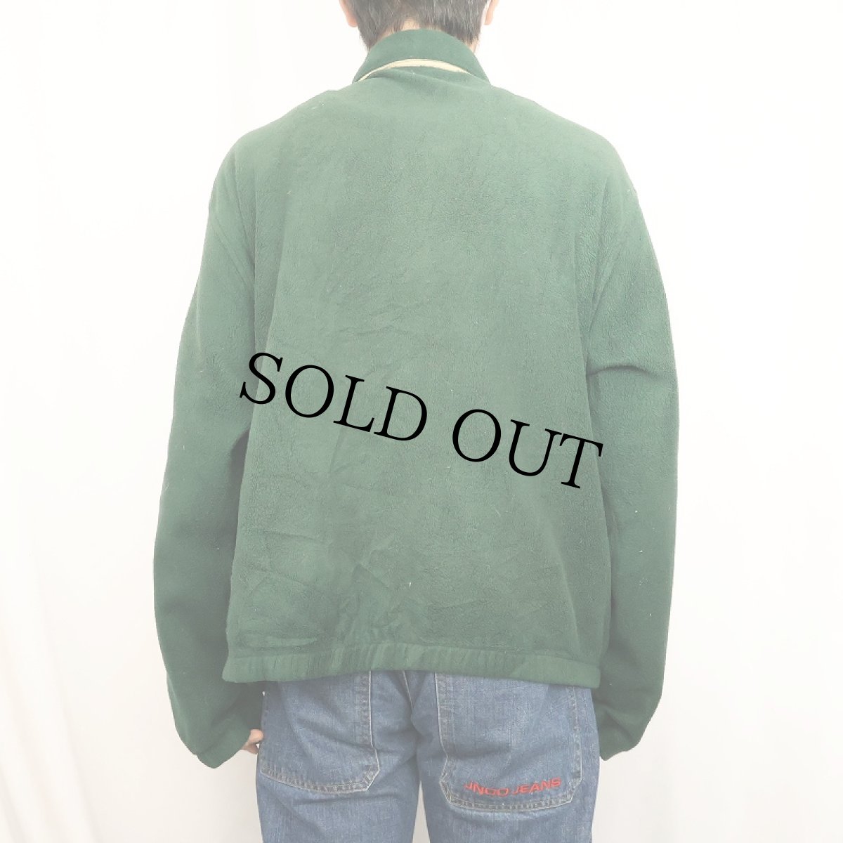 画像3: POLO Ralph Lauren "POLARTEC" ロゴ刺繍 チンスト付き フリーススイングトップ L (3)