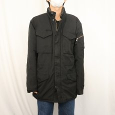 画像2: POLO Ralph Lauren “M-65 TYPE” コットンナイロン フィールドジャケット BLACK XL (2)