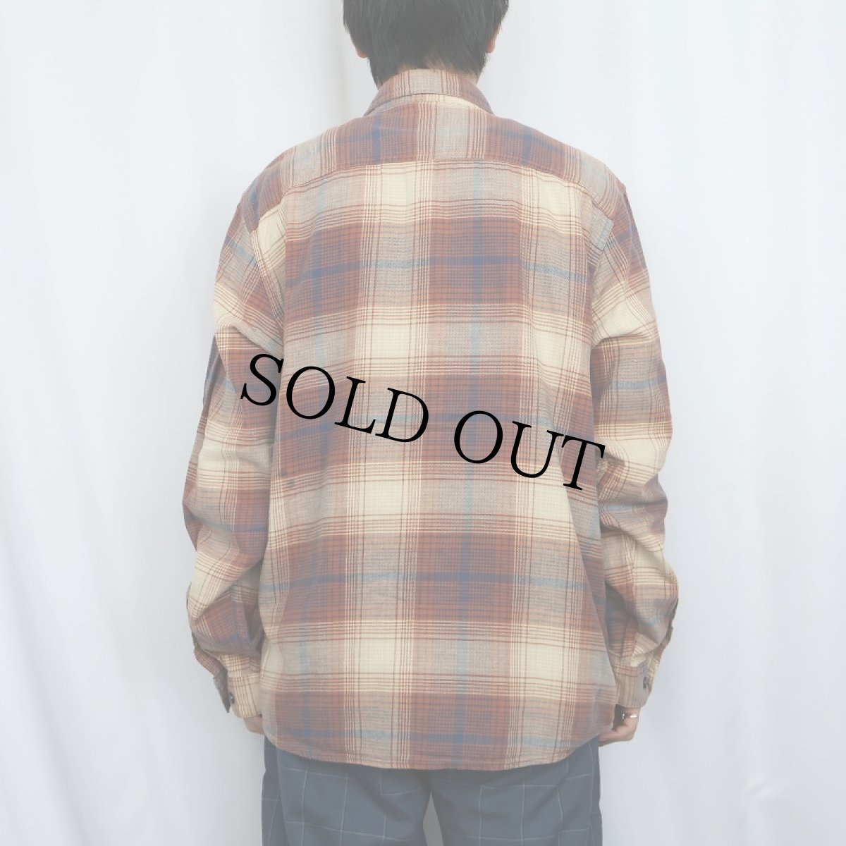 画像3: 2019AW Patagonia "ORGANIC COTTON" 猫目ボタン オンブレーチェック柄 ネルシャツ M (3)