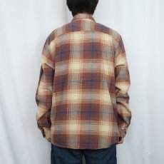 画像3: 2019AW Patagonia "ORGANIC COTTON" 猫目ボタン オンブレーチェック柄 ネルシャツ M (3)