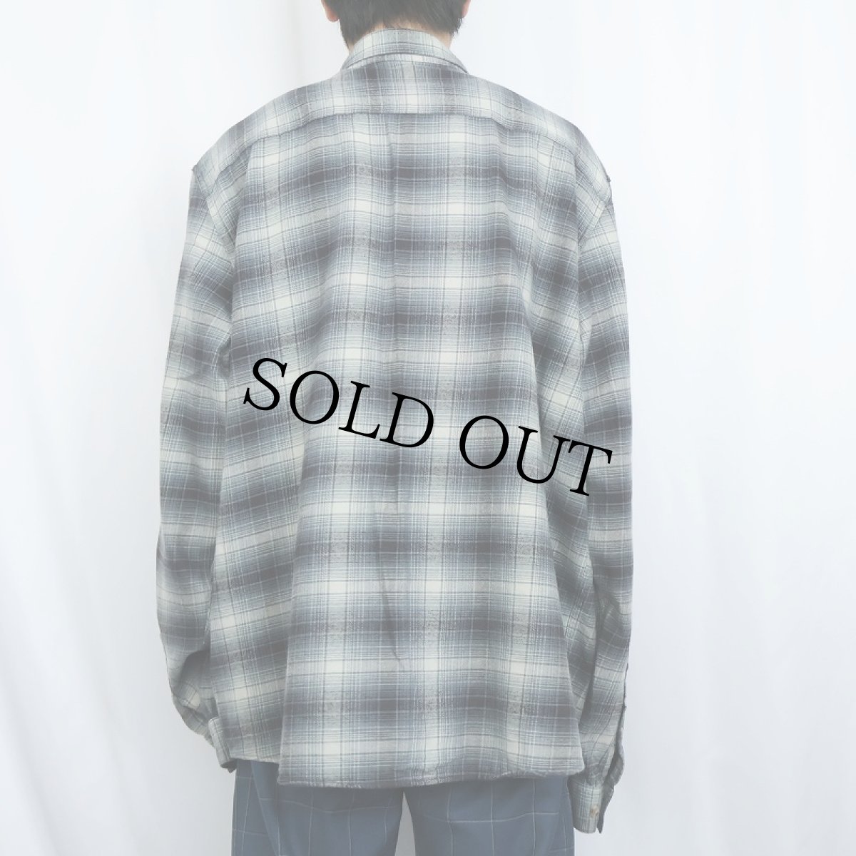 画像3: 2023AW Patagonia "ORGANIC COTTON" 猫目ボタン オンブレーチェック柄 ヘビーネルシャツ XXL (3)