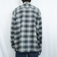 画像3: 2023AW Patagonia "ORGANIC COTTON" 猫目ボタン オンブレーチェック柄 ヘビーネルシャツ XXL (3)