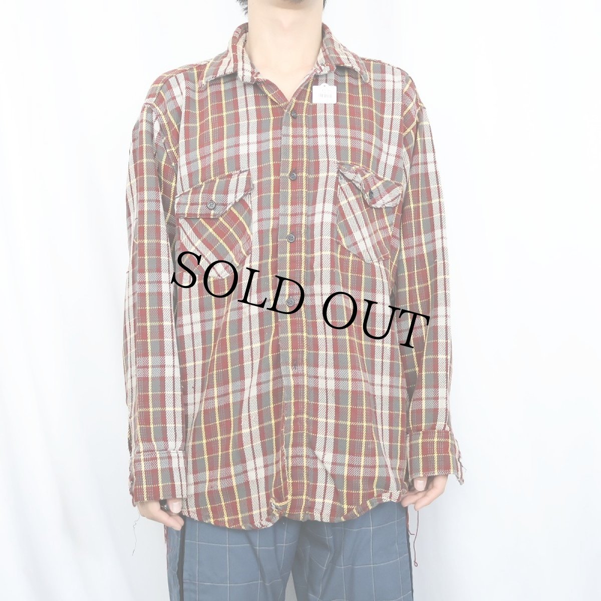 画像2: 70's FROSTPROOF USA製 チェック柄 ヘビーネルシャツ XL (2)