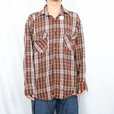 画像2: 70's FROSTPROOF USA製 チェック柄 ヘビーネルシャツ XL (2)