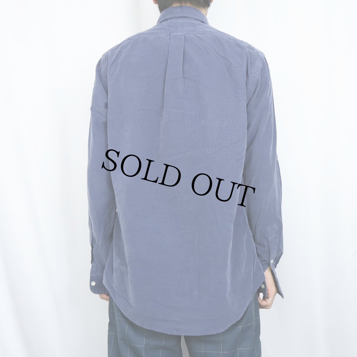 画像3: Ralph Lauren "CUSTOM FIT" ロゴ刺繍 コーデュロイ ボタンダウンシャツ M (3)