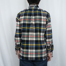 画像3: Ralph Lauren "CLASSIC FIT" チェック柄 ロゴ刺繍 コットンボタンダウンシャツ S (3)