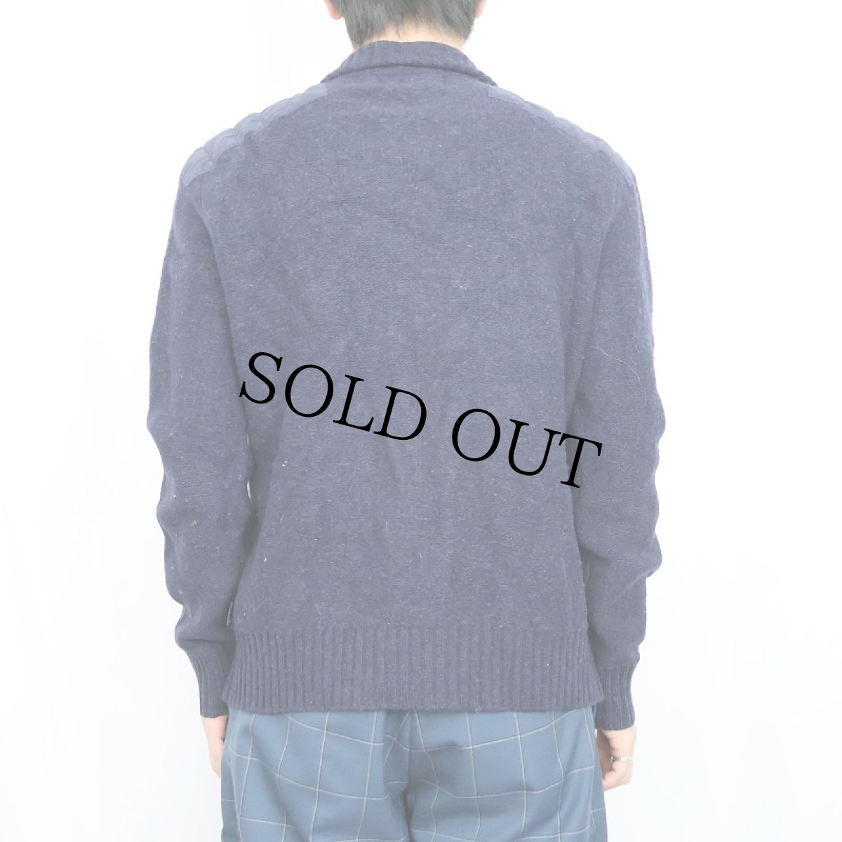 画像3: POLO Ralph Lauren ショルダーパッチ付き ハーフボタン ニットセーター NAVY M (3)