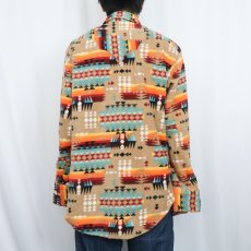 画像3: 80's Rockmount USA製 ネイティブ柄 フリースウエスタンシャツ (3)