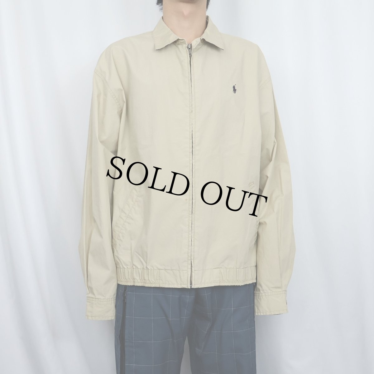 画像2: 90's POLO Ralph Lauren ロゴ刺繍 チンスト付き コットンスイングトップ L (2)