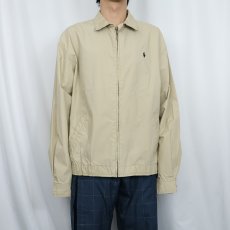 画像2: 90's POLO Ralph Lauren ロゴ刺繍 チンスト付き コットンスイングトップ L (2)