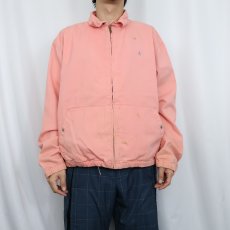 画像2: 80's POLO Ralph Lauren USA製 ロゴ刺繍 チンスト付き コットンスイングトップ L (2)