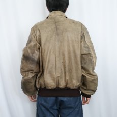 画像3: 80〜90's L.L.Bean "FLYING TIGER JACKET" USA製 A-2TYPE レザージャケット SIZE46 (3)