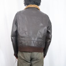 画像3: 60's U.S.NAVY G-1 レザーフライトジャケット SIZE44 (3)