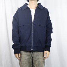 画像2: 70's PENDLETON USA製 ウールジップジャケット NAVY M (2)