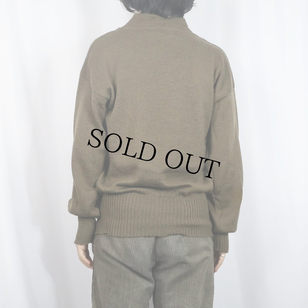 画像3: 80's U.S.ARMY 5つボタン ジープセーター LARGE (3)