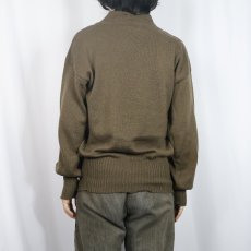 画像3: 80's U.S.ARMY 5つボタン ジープセーター LARGE (3)