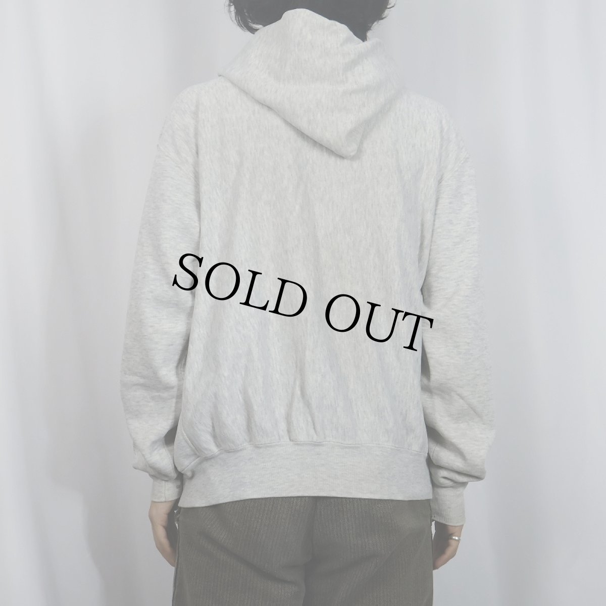 画像3: 90's Champion USA製 "ARMY" プリントスウェットジップパーカー L (3)