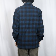 画像3: 50〜60's PENDLETON オンブレーチェック柄 ウールジャケット M (3)