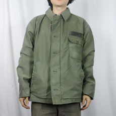 画像2: 80's U.S.NAVY A-2 デッキジャケット LARGE (2)