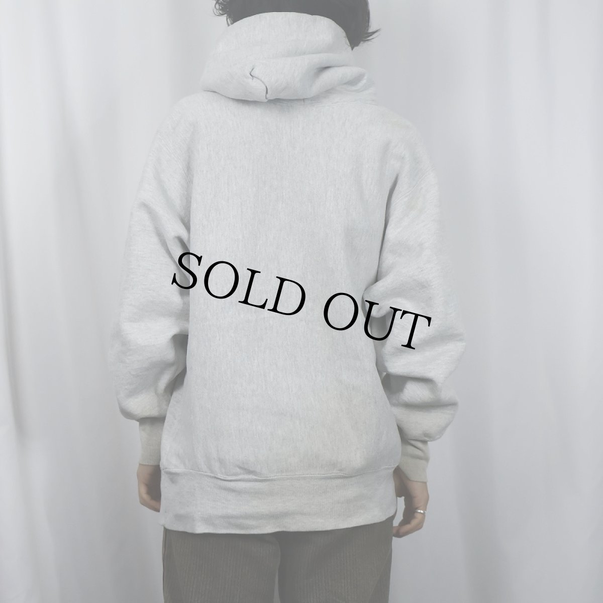 画像3: 90's Champion REVERSE WEAVE USA製 "NAVY PREP" プリントスウェットフーディー XL (3)
