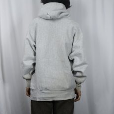 画像3: 90's Champion REVERSE WEAVE USA製 "NAVY PREP" プリントスウェットフーディー XL (3)