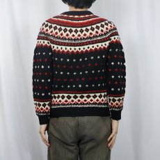 画像3: 〜60's Fritsch Switzerland製 ノルディック柄 ウールニットセーター (3)