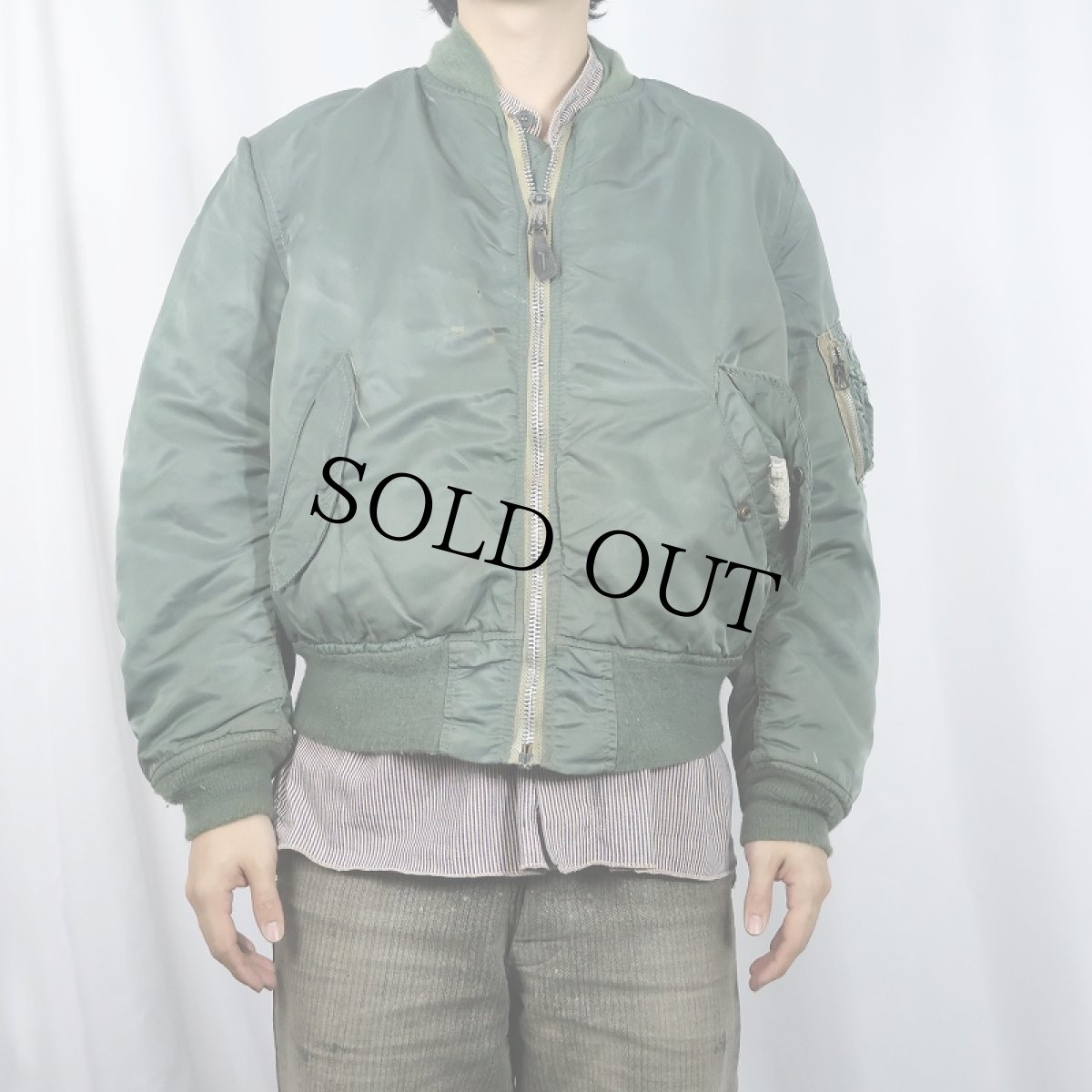 画像3: 民間品 ALPHA INDUSTRIES,INC. MA-1 フライトジャケット MEDIUM (3)