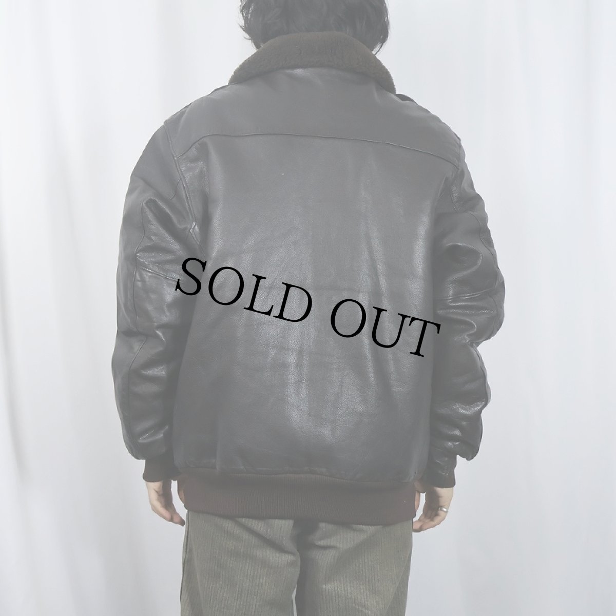 画像3: 80〜90's L.L.Bean USA製 "G-1 TYPE" レザーフライトジャケット SIZE46L (3)